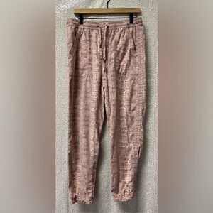 Anthropologie Orana Printed Joggers Pink Snakeskin Print Pants | Size Medium